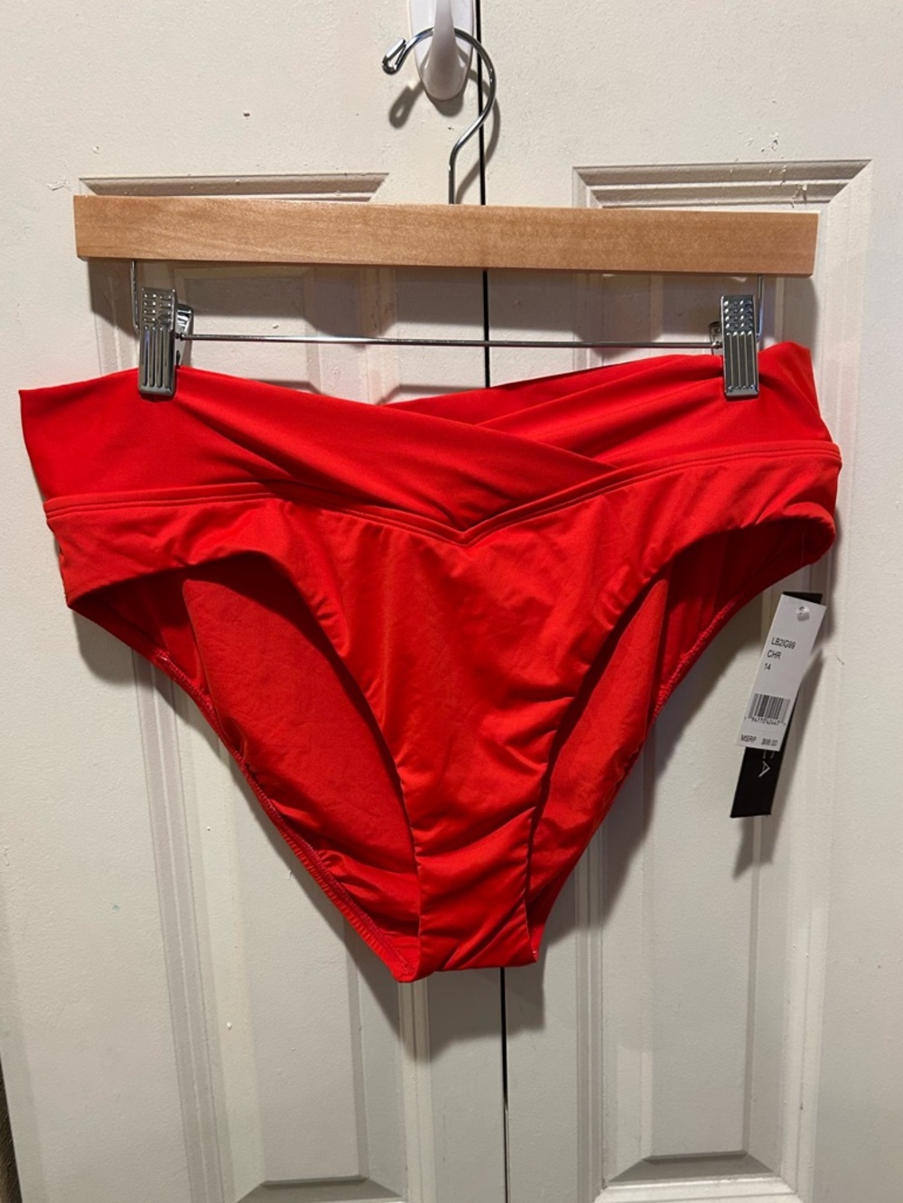 NWT La Blanca Bikini Bottom Red , size 14